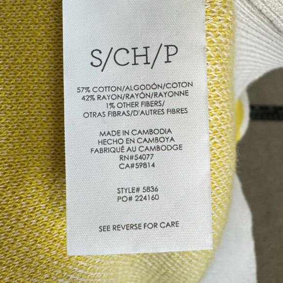 Cabi Cardigan Women S Ivory Yellow Roar 5836 Button Front Oversize Office Travel - Picture 4 of 8
